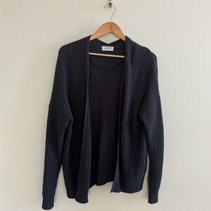 Carly Jean Los Angeles, navy sweater cardigan. Size medium.